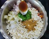 A picture of step 2 of Chickpea Bhel.