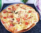 Une image de l'étape 6 de Pizza 🍕 wrap tagliatelles bacon 🥓 mozzarella gruyère râpé.