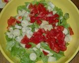 Foto del paso 1 de la receta: Ensalada de lechuga, palmito, tomate y huevo duro