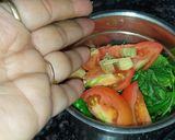 A picture of step 2 of Coriander Tomato Peanut Chutney.