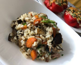 Foto del paso 11 de la receta: Pimientos asados rellenos de arroz con berenjena 🍆 y atún