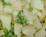 A picture of step 1 of Aloo matar ki sabji.