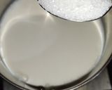 A picture of step 1 of Mango Pudding Delight 3 layered.