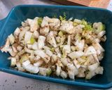 A picture of step 4 of Monkfish Tail with Fennel, Skyr, Lemon, and Mediterranean Spices.