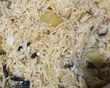 A picture of step 5 of Alu Chawal.