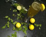 A picture of step 1 of Pudina nimbu ki shikanji.