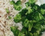 A picture of step 4 of Chicken and Broccoli Alfredo Stuffed Shells.
