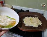 Hình bước làm 2 của món Nấm kim châm tẩm trứng rán 팽이버섯 전