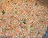 A picture of step 2 of Molo Soup (Filipino Pork Dumpling Soup).
