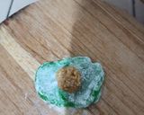 Foto langkah ke 6 dari resep Mochi Pandan Isi Kacang.