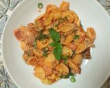 A picture of step 9 of Bacon Ricotta Pasta.