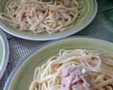 Foto del paso 5 de la receta: Fettuccini con salsa Alfredo y jamón