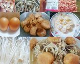 รูปขั้นตอนการทำที่ 1 ของ เห็ดเข็มทองใส่ถั่วงอกผัดไข่เต้าหู้ทอด