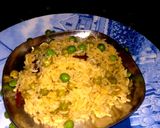 A picture of step 5 of Matar / green peas pulao.