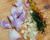 A picture of step 2 of Larb Salmon.
