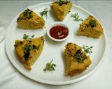 A picture of step 6 of Gujarati Handvo.