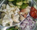 A picture of step 1 of Pointed gourd mix veggies.