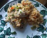 A picture of step 3 of Chicken and Rice.