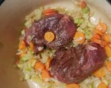 A picture of step 3 of Beef cheeks in Red wine sauce.