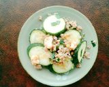 Hình bước làm 4 của món Bí ngòi xào tôm thịt