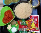 A picture of step 1 of Nigerian Party Jollof Rice.