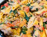 Foto langkah ke 11 dari resep Creamy chicken and bacon pasta (Resep No. 105).
