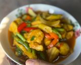 Gambar langkah 4 resipi Paprik ayam simple.
