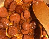 A picture of step 2 of Red beans and rice with smoked sausage.