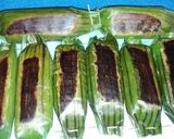 Foto langkah ke 4 dari resep Nasi bakar isi cumi asin pete.
