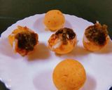 A picture of step 10 of Ram ladoo in Appe pan.