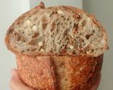 Foto langkah ke 26 dari resep Wijen Jinten Hitam Chili Flakes Cheese Sourdough Bread (Open Bake Method).