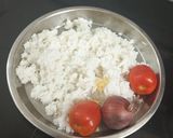 A picture of step 1 of Tangy Roasted Tomato Onion Rice | Quick Leftover Rice Transformation.