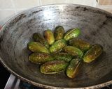 A picture of step 1 of Tindora masala.