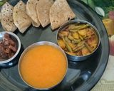 A picture of step 5 of Tasty Unique Healthy Phulka Roti with Potato Cluster Bean Sabji and Mango Juice with Mango Pickle.