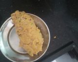 A picture of step 1 of Seyal Besan with Pudina Chutney.