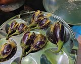 A picture of step 3 of Brinjal(small) fry.