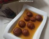 A picture of step 4 of Caramel Rasogolla.