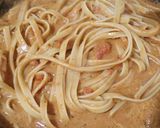 Foto del paso 5 de la receta: Fettuccine al Pomodoro para acompañar milanesa de res