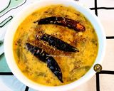 A picture of step 6 of Moong Daal Palak.