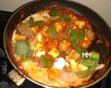 A picture of step 4 of Kadai Paneer.