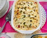 A picture of step 4 of White sauce Pizza Pasta.