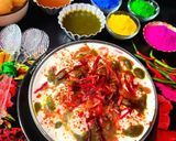 A picture of step 6 of Dahi Bhalla.