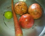 A picture of step 1 of Mix fruits juice.