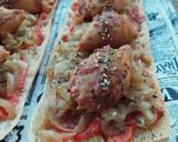 Foto del paso 19 de la receta: Coca de vidre de calamarcitos rellenos de pollo asado y cebolla caramelizada