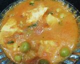 A picture of step 5 of Dhaba style matar paneer.