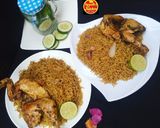 A picture of step 22 of Mandi rice (chicken mandi).