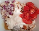 A picture of step 1 of My Sour Cream & Lemon Chicken Dip.😀.