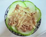 樹子絲瓜豆腐菇菇煲的食譜步驟1照片