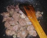 A picture of step 4 of Beef green karhai.