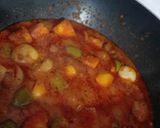 A picture of step 6 of Kadai paneer.